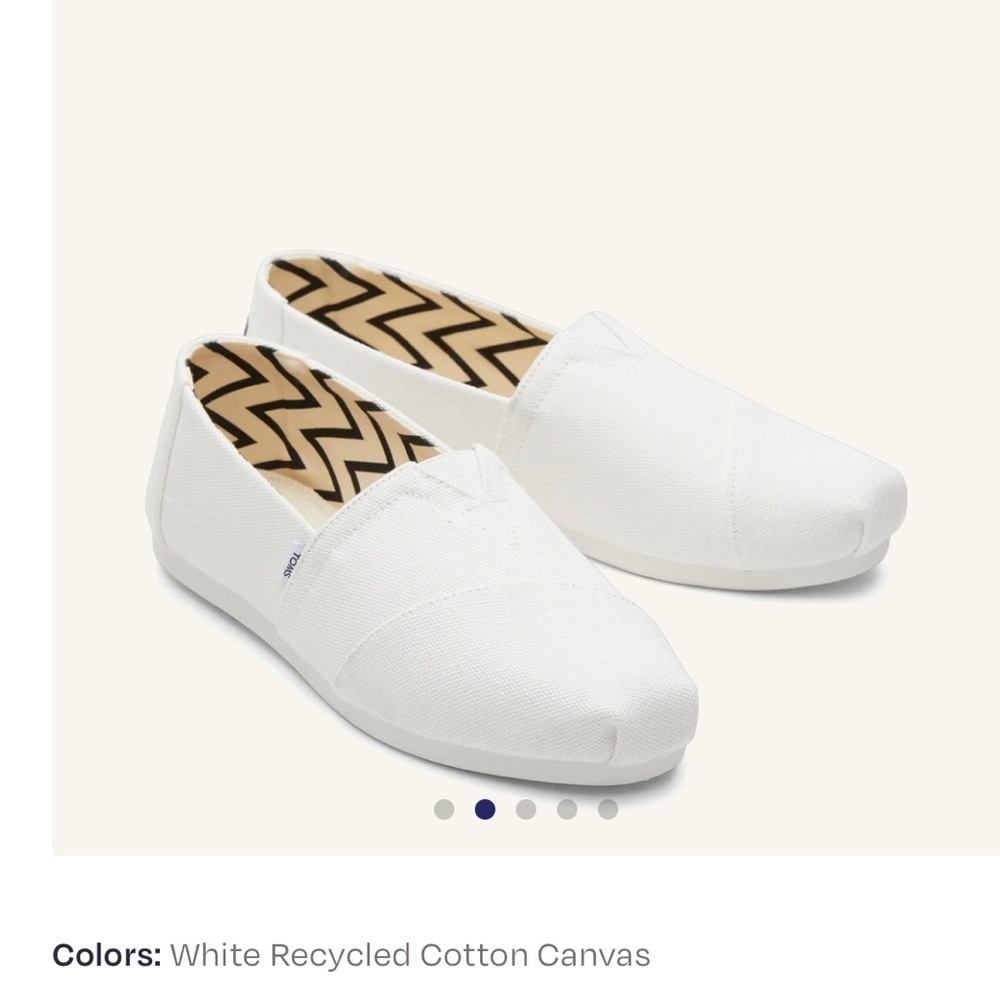 White Canvas Slip-On Shoes